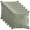 vidaXL Housse de coussin 6 pcs HOUTEN Vert 40 x 40 cm Tissu Chenille