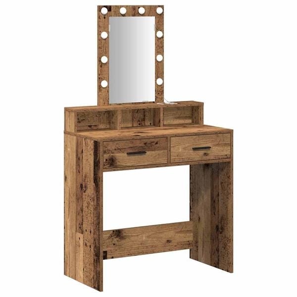 vidaXL Table de Toilette Marron 79 x 41 x 140 cm Bois d'ing&eacute;nierie