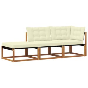 vidaXL Unit&eacute;s de sofa sectionnel d'ext&eacute;rieur 3 Pi&egrave;ce Naturel