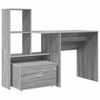 vidaXL Bureau Gris Sonoma Bois d'ing&eacute;nierie 131,5 x 50 x 106,5 cm
