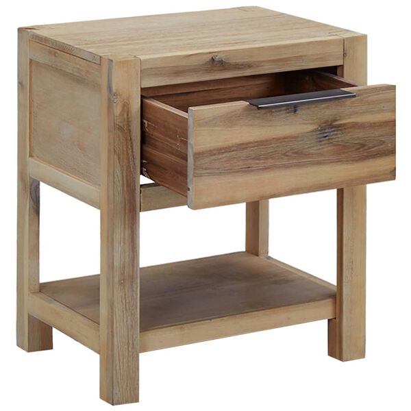vidaXL Table de chevet avec tiroir 40x30x48 cm Bois d'acacia solide