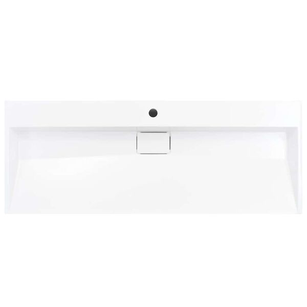 vidaXL Lavabo 120x46x11 cm Fonte min&eacute;rale/marbre Blanc