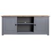 vidaXL Meuble TV Gris 120x40x50 cm Bois de pin massif Gamme Panama