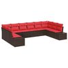 vidaXL Ensemble de canap&eacute; de jardin 10 pcs Marron polyrotin