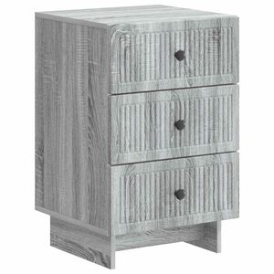 vidaXL Cabinet de chevet avec tiroir Sonoma gris 43 x 41 x 66,5 cm