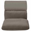 vidaXL Chaise pliable de sol Gris fonc&eacute; Microfibre