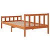 vidaXL Cadre de lit sans matelas cire marron 75x190 cm bois pin massif