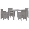 vidaXL Ensemble de salle &agrave; manger pour jardin 5 pcs Gris clair