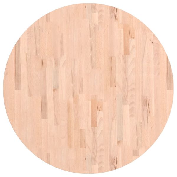 vidaXL Dessus de table &Oslash;90x2,5 cm rond bois massif de h&ecirc;tre
