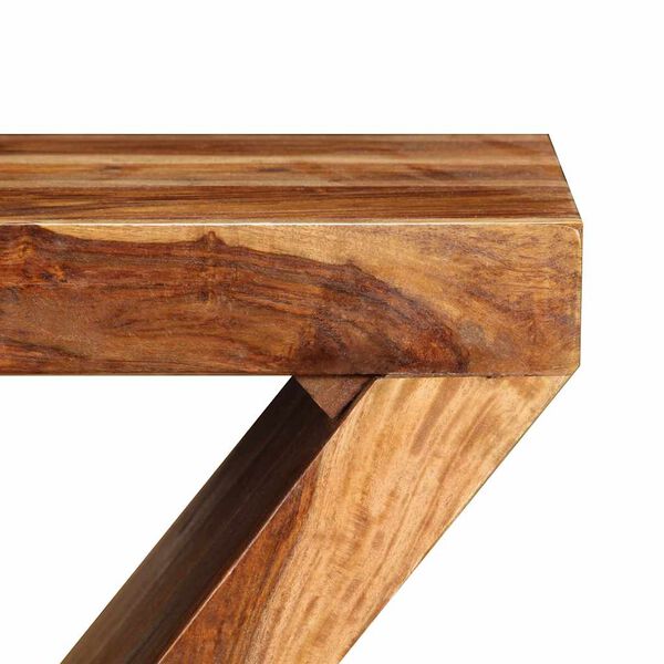 vidaXL Table d'appoint Forme de Z Bois massif