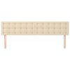 vidaXL T&ecirc;tes de lit 2 pcs Cr&egrave;me 80x5x78/88 cm Tissu