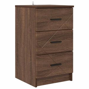 vidaXL Cabinet de chevet avec tiroir Ch&ecirc;ne marron 38 x 38 x 66 cm