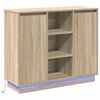 vidaXL Buffet LED Ch&ecirc;ne Sonoma 90 x 32 x 75 cm Bois d'ing&eacute;nierie
