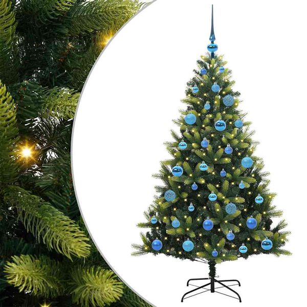 vidaXL Arbre de No&euml;l artificiel &agrave; charni&egrave;res 150 LED Vert 150 cm