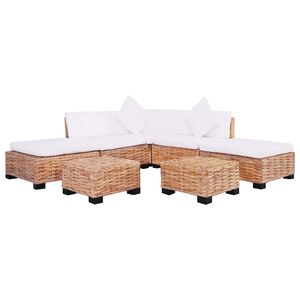 vidaXL Ensemble de canap&eacute;s 18 pcs Rotin naturel