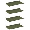 vidaXL &Eacute;tag&egrave;re flottante 4 pcs Vert olive 40 x 18 x 2,5 cm Acier