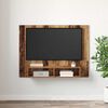 vidaXL Ensemble meuble TV Montage mural Bois Ancien 120 x 23,5 x 90 cm
