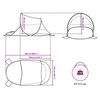 vidaXL Tente de plage gris escamotable imperméable
