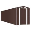 vidaXL Abri de jardin Marron fonc&eacute; 192x855x223 cm M&eacute;tal galvanis&eacute;