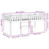 vidaXL Lit pour enfants sans matelas blanc 80x200cm bois de pin massif