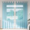 vidaXL Rideaux en voile avec boucles 2 pcs turquoise 140x225 cm