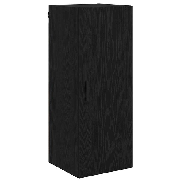 vidaXL Meuble mural Ch&ecirc;ne noir 34,5 x 34 x 90 cm Bois d'ing&eacute;nierie