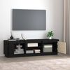 vidaXL Meuble TV Noir 140x35x40 cm Bois de pin massif