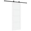 vidaXL Porte coulissante 78 x 211 cm Bois d'ing&eacute;nierie Blanc et noir