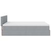 vidaXL Lit ottoman avec matelas gris clair 140x190 cm tissu