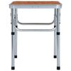 vidaXL Table pliable de camping Aluminium 60x45 cm