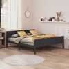 vidaXL Cadre de lit sans matelas gris bois massif de pin 180x200 cm