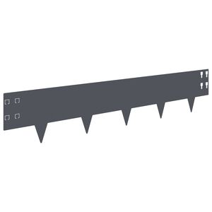 vidaXL Bordure de Pelouse 20 pc 100 x 20 cm Acier Anthracite