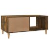 vidaXL Table basse chêne fumé 89,5x50x40 cm bois d'ingénierie