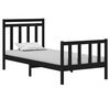 vidaXL Cadre de lit sans matelas noir 75x190 cm bois massif