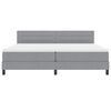 vidaXL Lit &agrave; ressorts avec matelas Gris clair 200 x 200 cm tissu