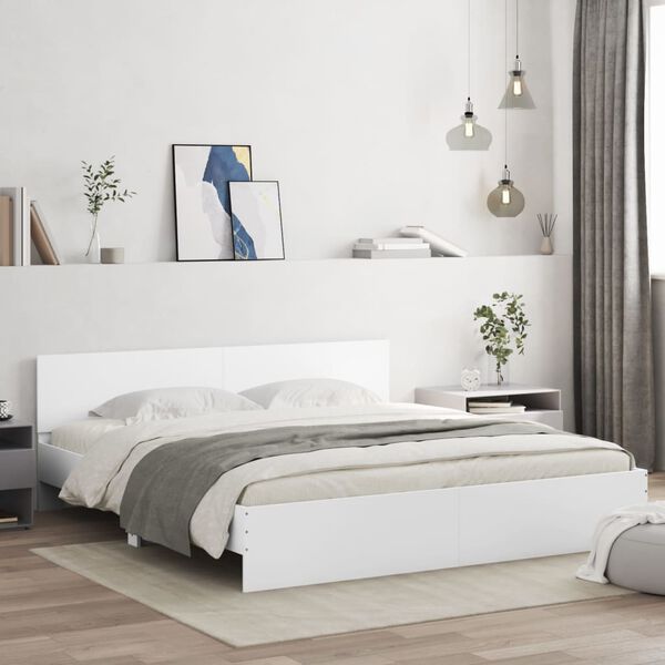 vidaXL Cadre de lit sans matelas blanc 160x200 cm