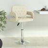 vidaXL Tabouret de bar cr&egrave;me similicuir
