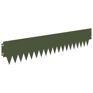 vidaXL Bordure de Pelouse 20 pc 103 x 20 cm Acier Vert olive