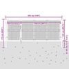 vidaXL Portail de jardin grillag&eacute; argent&eacute; 350 x 125 cm en acier galvanis&eacute;