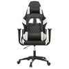 vidaXL Chaise de jeu de massage Noir et blanc Similicuir