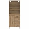 vidaXL Haut Armoire avec tiroir Ch&ecirc;ne artisanal 69,5 x 34 x 180 cm