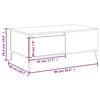vidaXL Table basse Blanc 90x50x36,5 cm Bois d'ing&eacute;nierie