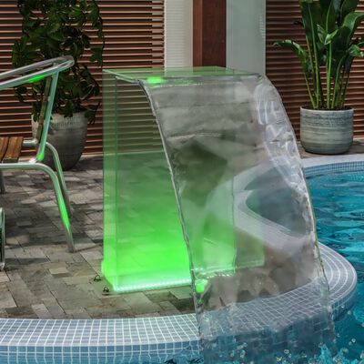 vidaXL Fontaine de piscine avec LED RVB et ensemble connecteurs 51 cm