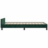 vidaXL Cadre de lit sans matelas vert fonc&eacute; 90x200 cm velours