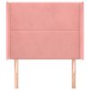 vidaXL Tête de lit avec oreilles Rose 103x16x118/128 cm Velours