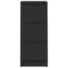 vidaXL Buffets 2 pcs noir 30x30x70 cm bois d'ingénierie