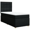 vidaXL Sommier &agrave; lattes de lit avec matelas Noir 100x200 cm Tissu