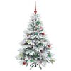 vidaXL Sapin de No&euml;l artificiel avec 150 LED Blanc 150 cm PE et PVC