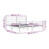vidaXL Cadre de lit sans matelas blanc bois massif