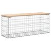 vidaXL Banc de jardin design de gabion 103x31,5x42 bois massif de pin
